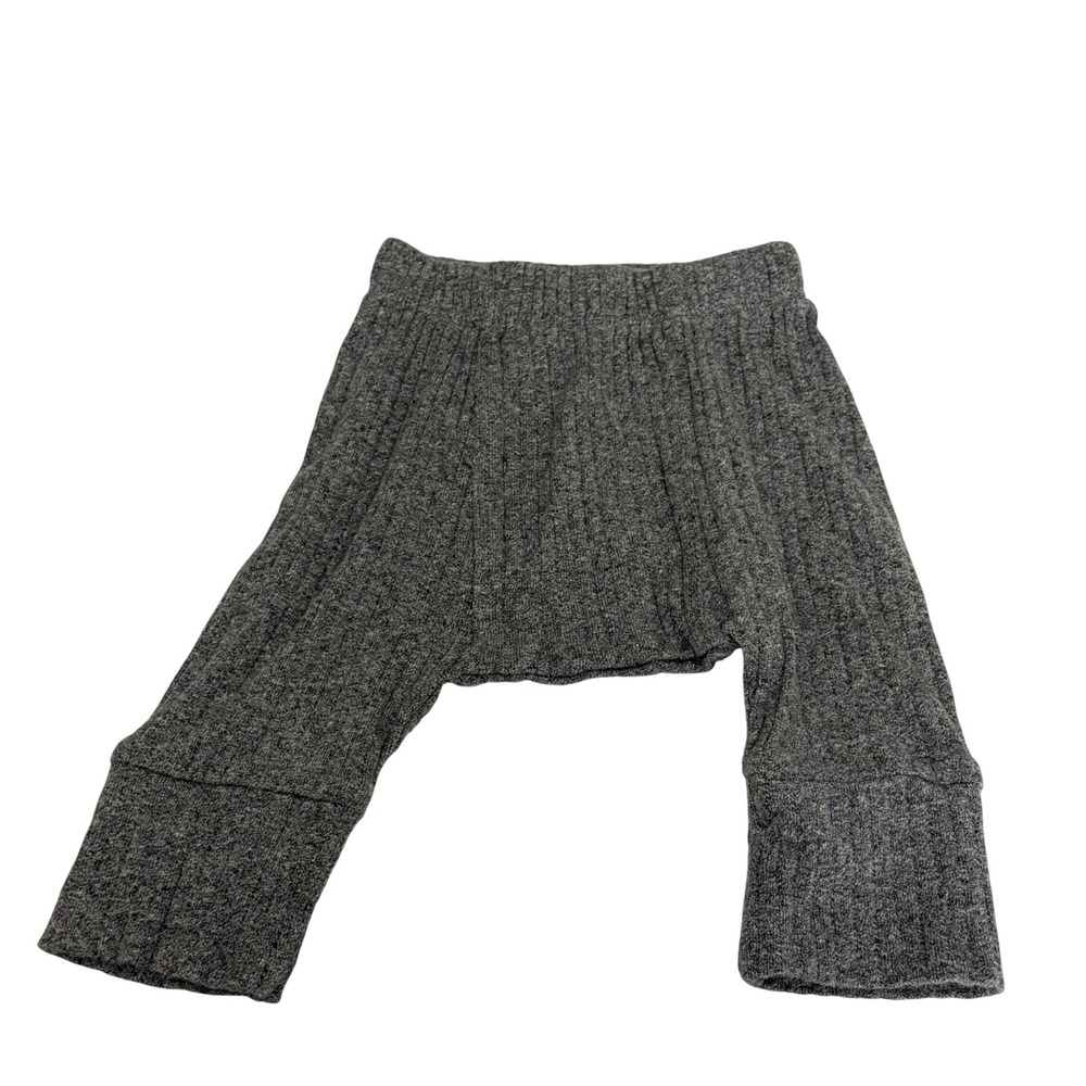 Kate Quinn Charcoal Gray Ribbed Organic Cotton Harem‎ Pants 0-3 Months Unisex